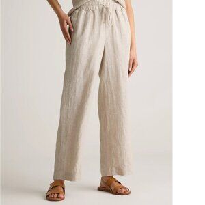 Quince 100% European Linen Wide Leg Pants Flax 26 inseam S